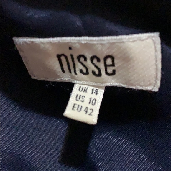 Nisse Navy dress with stripe - Picture 4 of 5